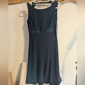 Ladies Chaps Blue Sleeveless Dress Size Small BNWT